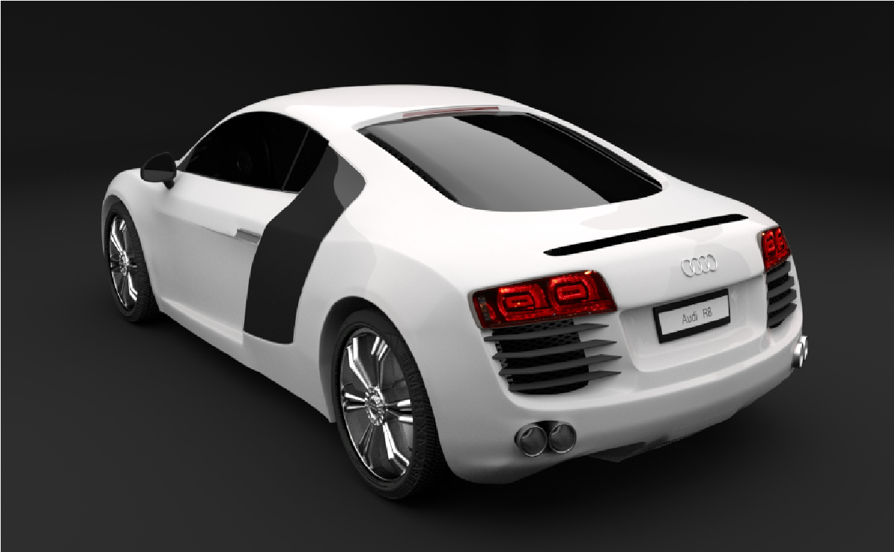 Audi R8 dans Blender cycles render image