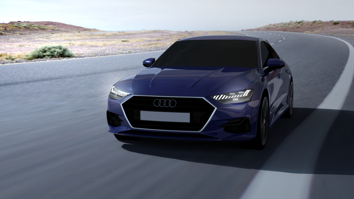 Audi in Blender cycles render image