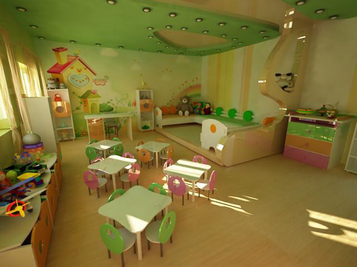 Zimmer in einem kindergarten in 3d max vray Bild