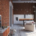 Візуалізація квартири стиль ЛОФТ в 3d max corona render зображення