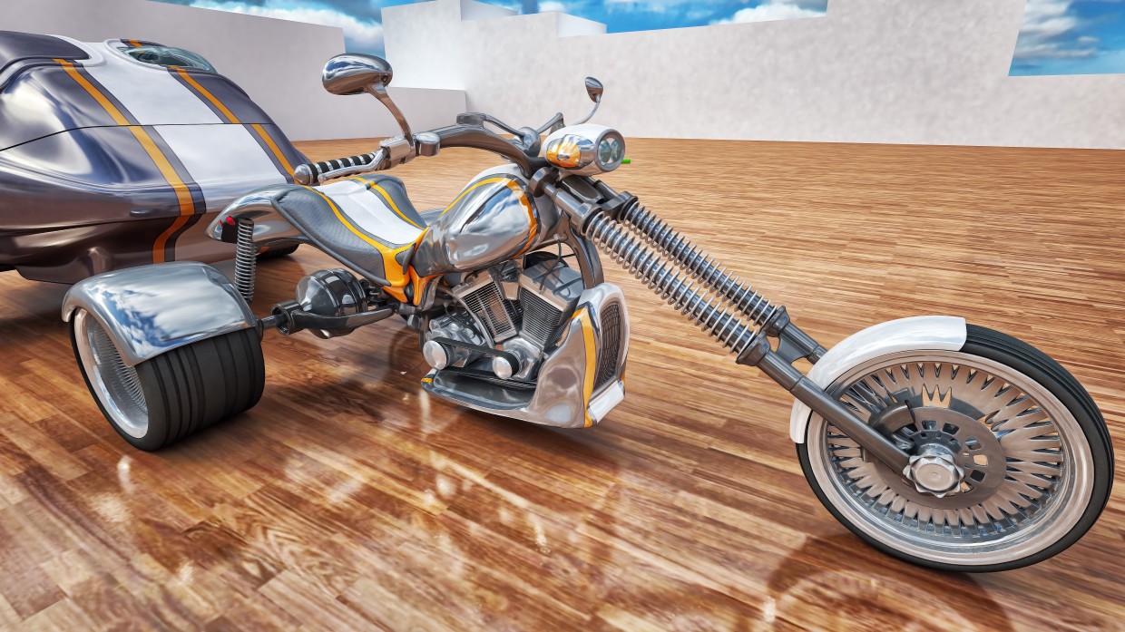 city trike in 3d max vray image