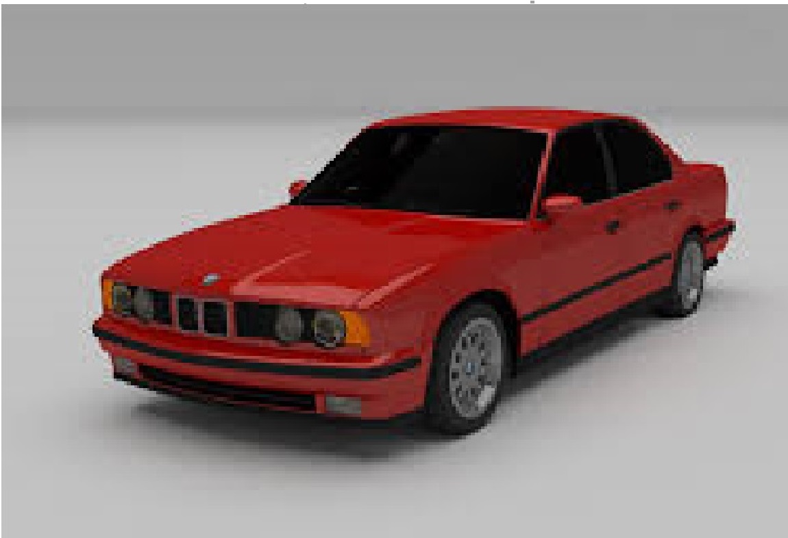 BMW E34 dans Blender cycles render image