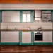 Küche moderne minimalistische Klassiker in 3d max vray Bild