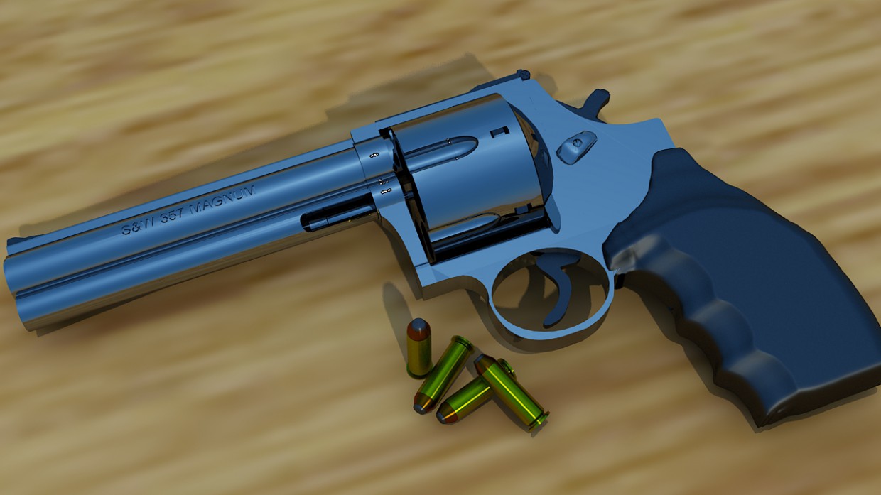S&W 357 MAGNUM in 3d max vray image
