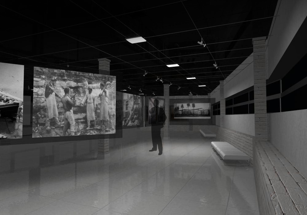 exhibition interior in 3d max vray image