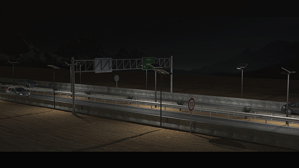 road in 3d max mental ray image