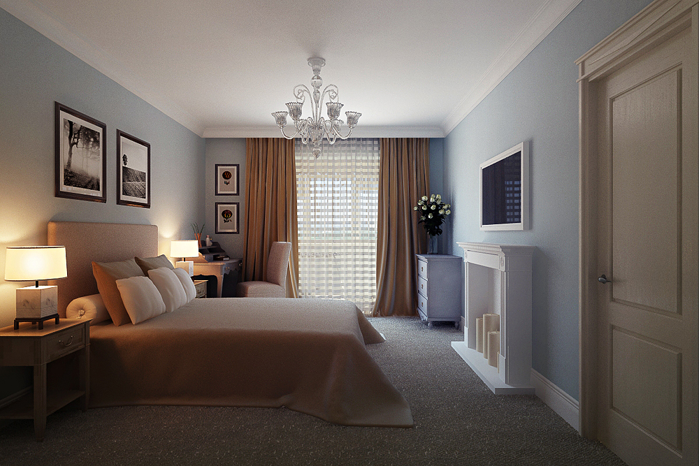 Yatak odası in Blender cycles render resim