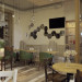 एक छोटे से कैफे के दृश्य 3d max corona render में प्रस्तुत छवि