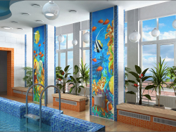 Progetto di interior design per una piscina per bambini a Chernihiv