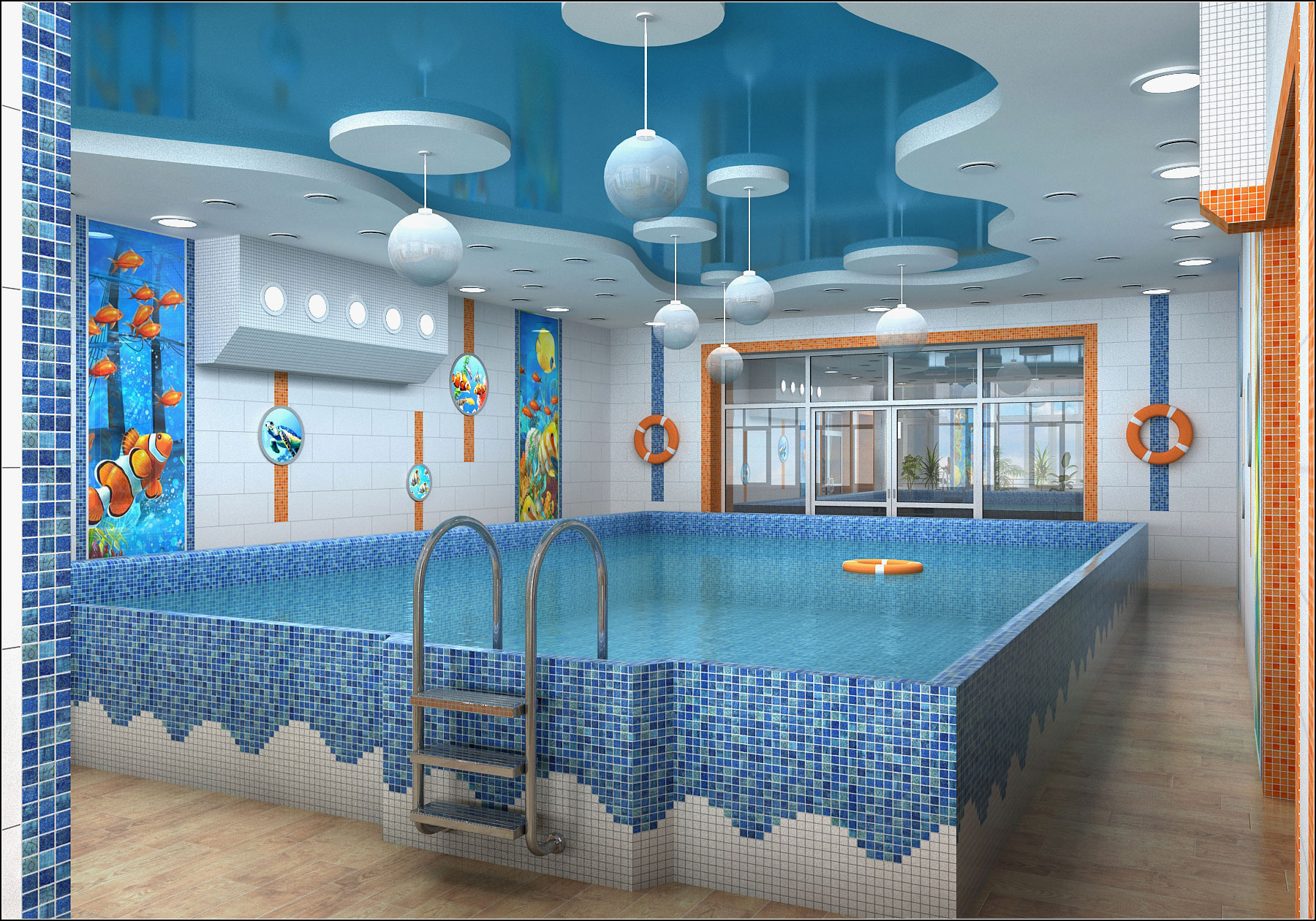 imagen de Proyecto de interiorismo para piscina infantil en Chernihiv en 3d max vray 1.5