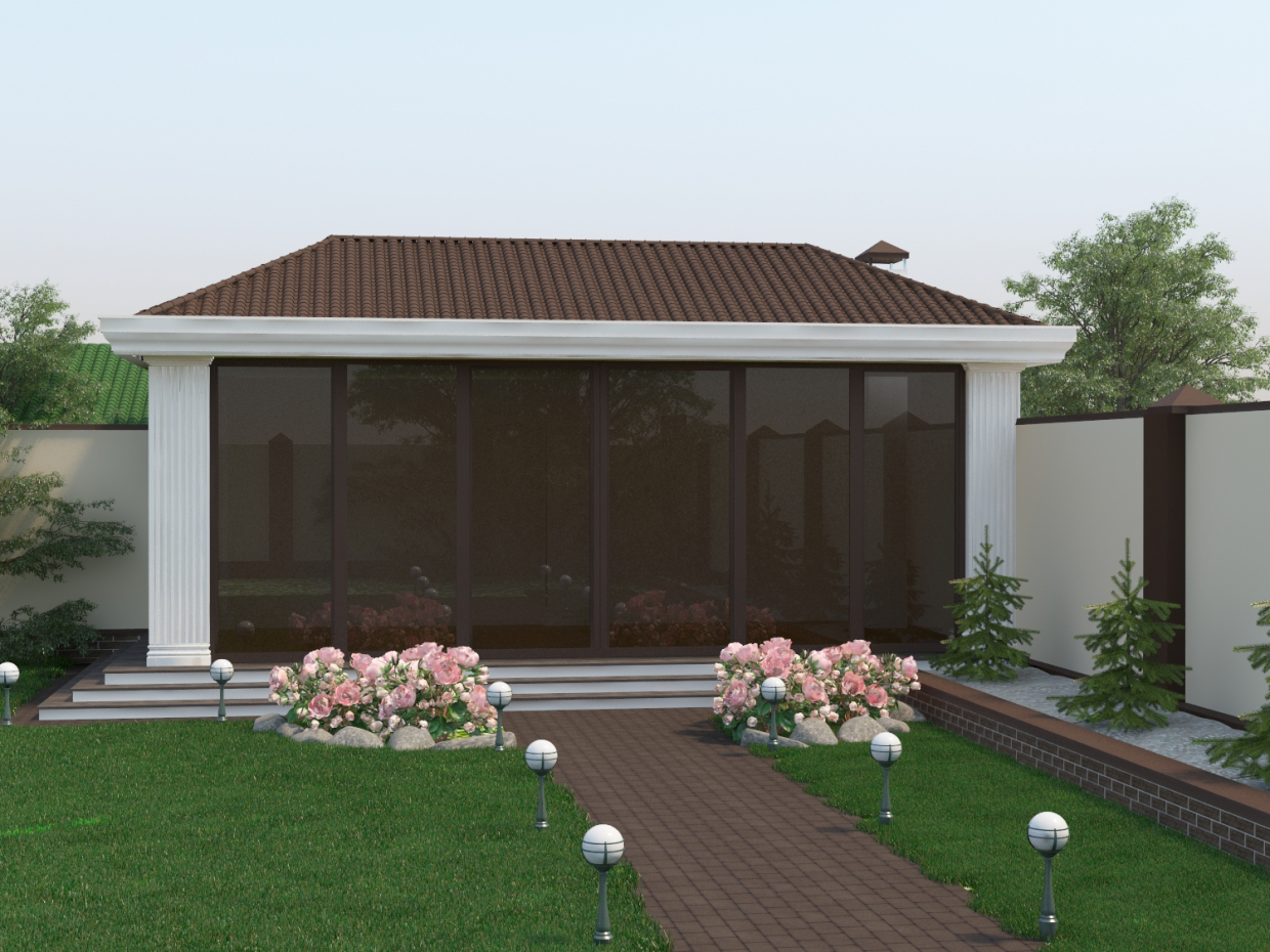Gazebo in a classic style in 3d max vray 1.5 image