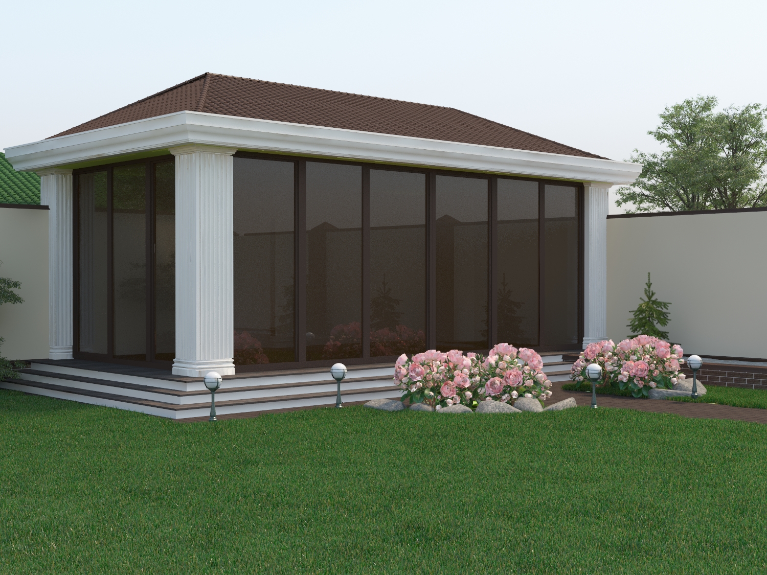 Gazebo in a classic style in 3d max vray 1.5 image