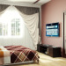 Спальня в минималистическом стиле в 3d max vray изображение