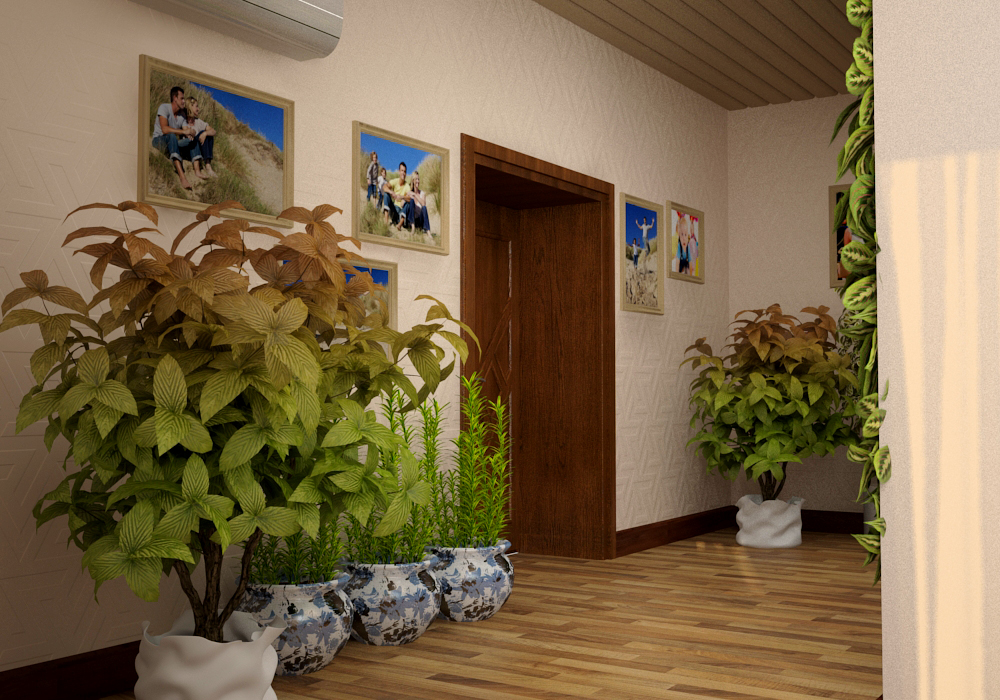 Green living room in 3d max vray 3.0 image