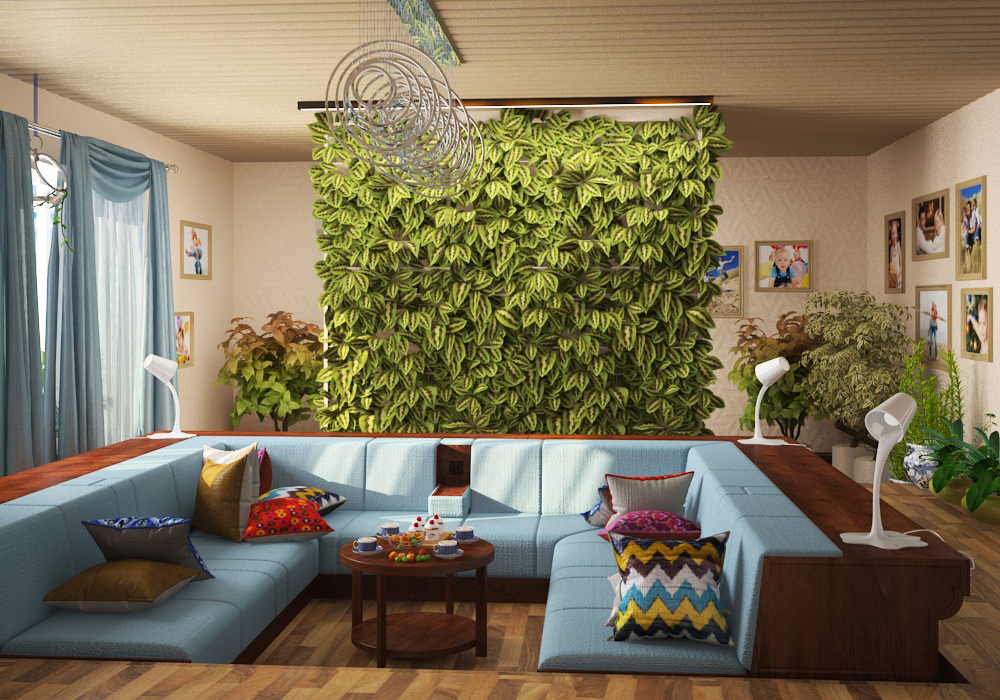 "Зеленая" гостиная в 3d max vray 3.0 изображение