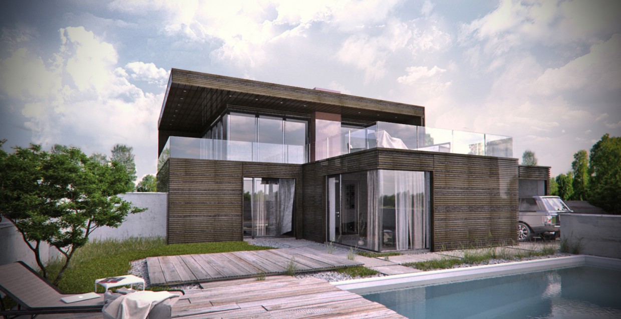 House visualization in 3d max vray image