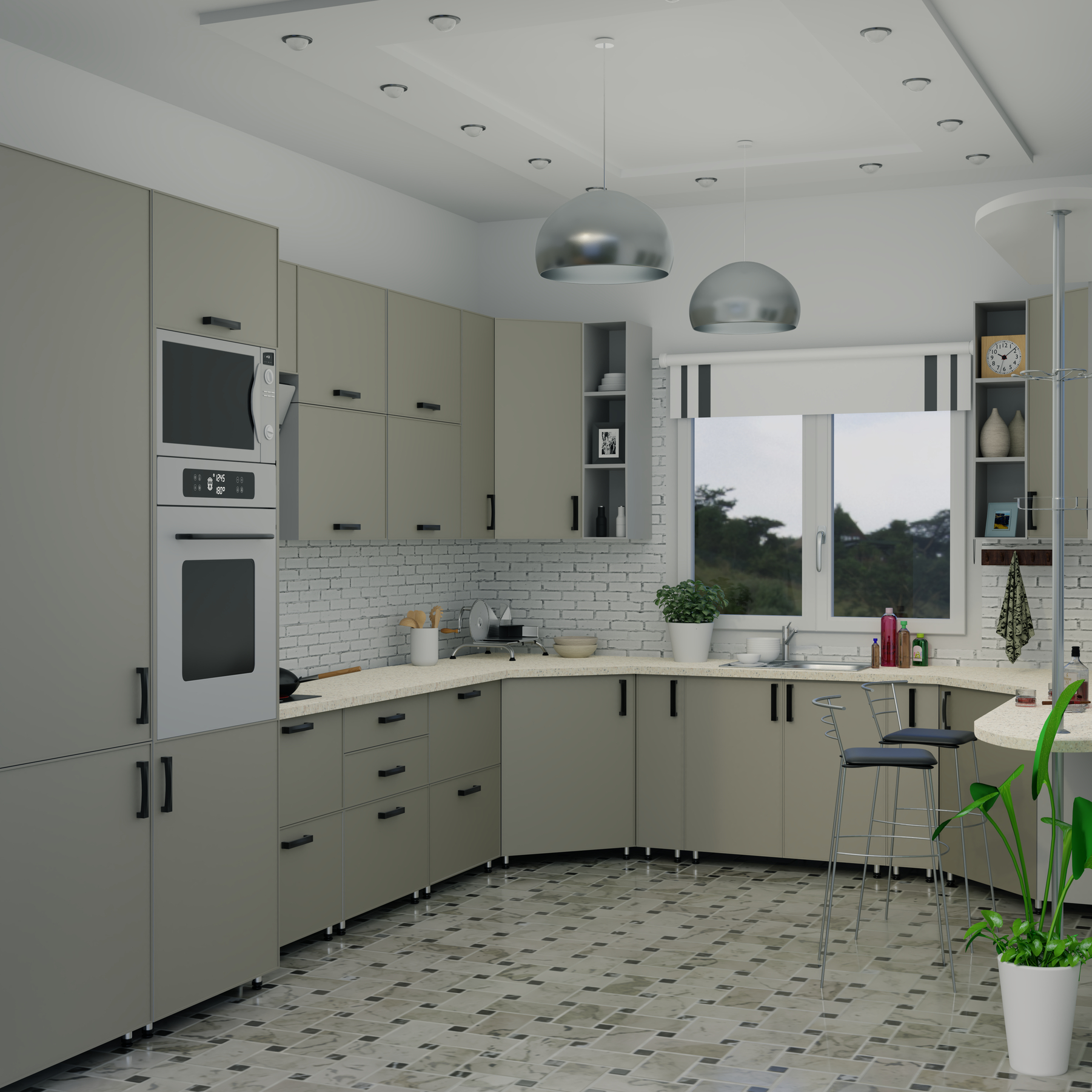 кухня в Blender cycles render изображение