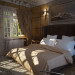 A cozy bedroom times Jeeves and Wooster. in Cinema 4d vray image