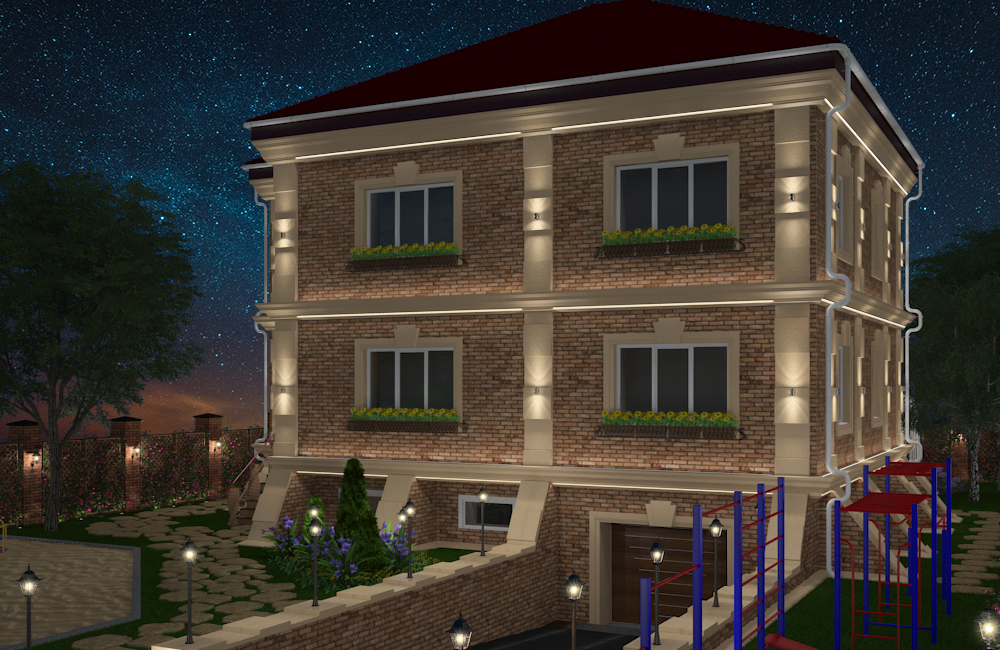 Illuminazione House_night in 3d max vray 3.0 immagine