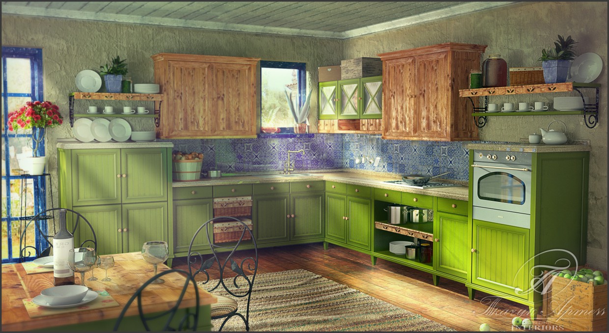 रसोई 3d max vray में प्रस्तुत छवि