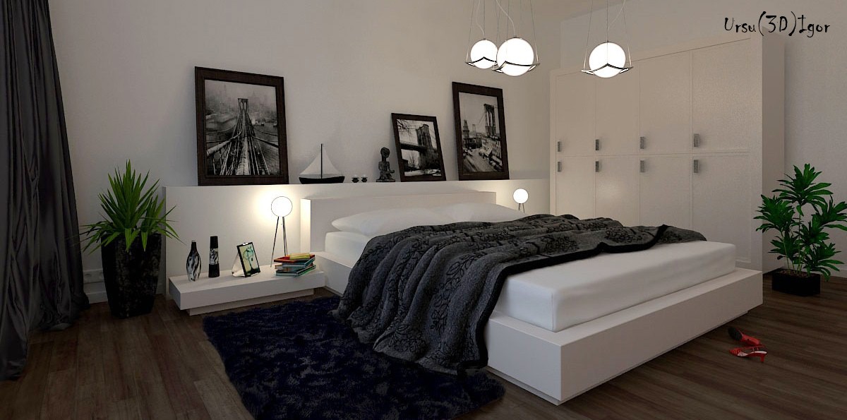 Bedroom in 3d max vray image