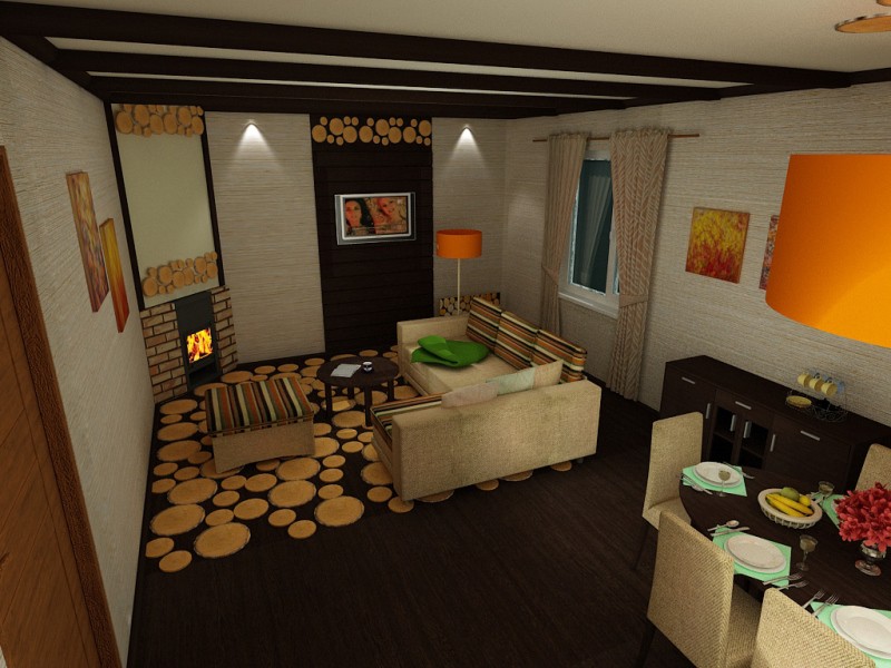 Guesthouse Arhyz in 3d max vray image