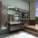 Badezimmer in einem Ferienhaus in 2 Versionen in 3d max vray Bild