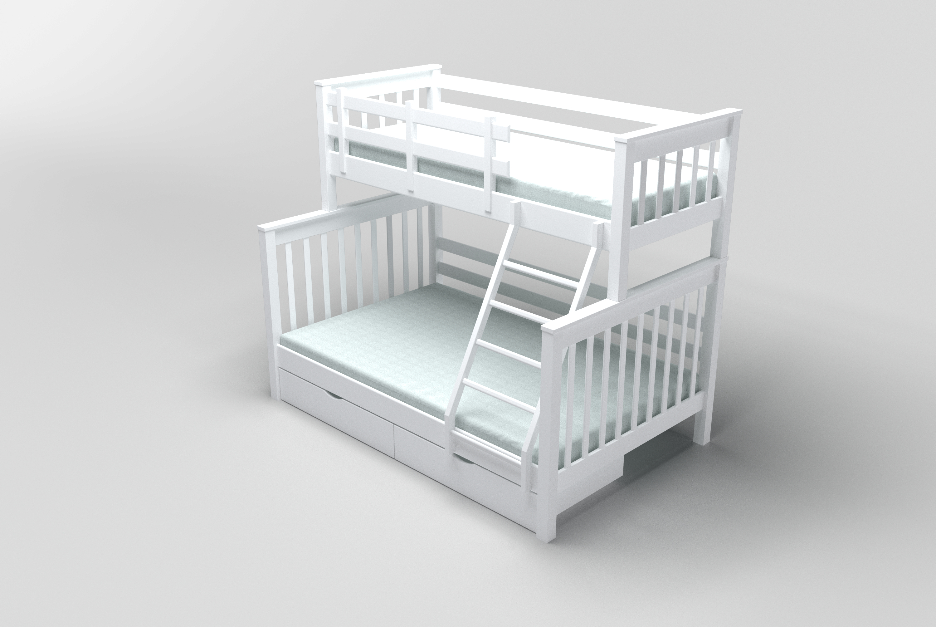 Детская 2-х ярусная кровать в 3d max vray 3.0 изображение