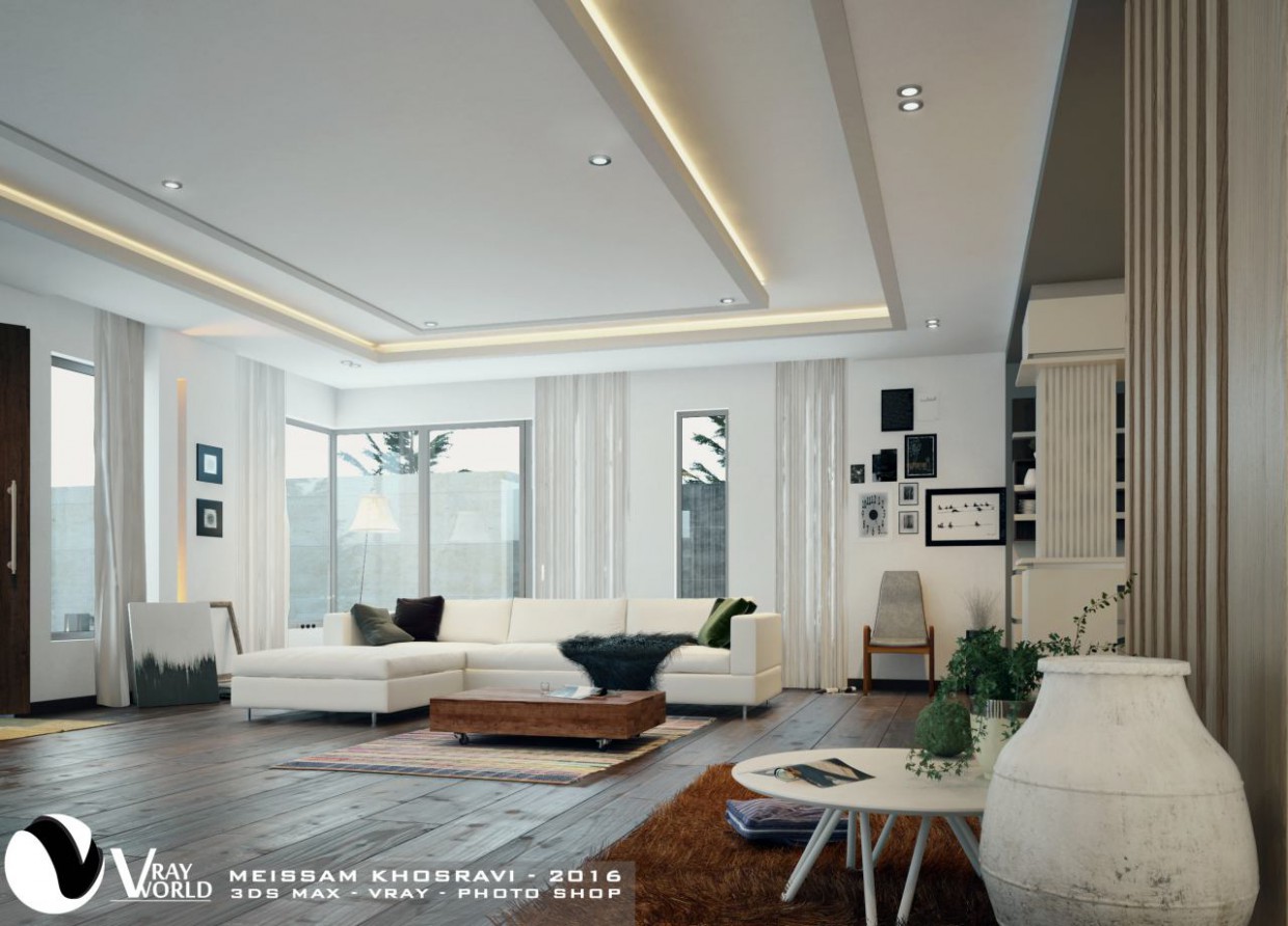 Living room in 3d max vray 3.0 image