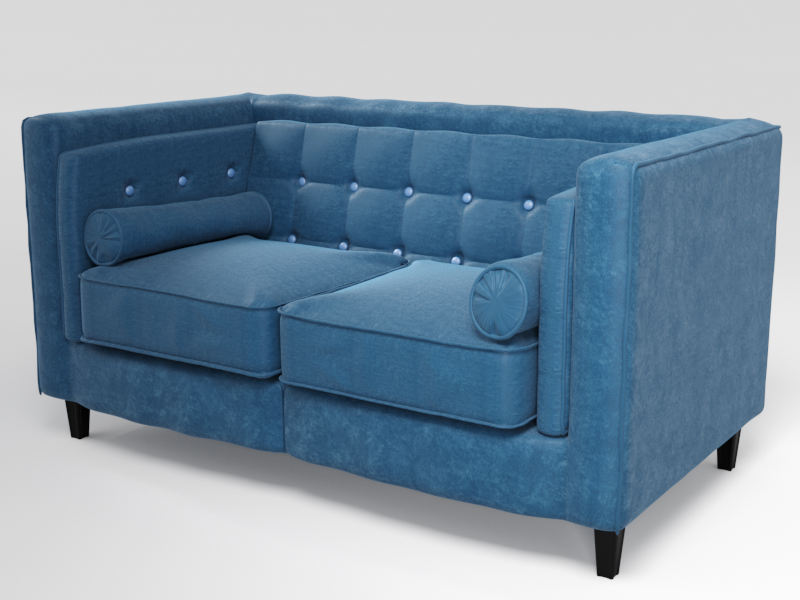 Velvet Sofa в 3d max corona render зображення