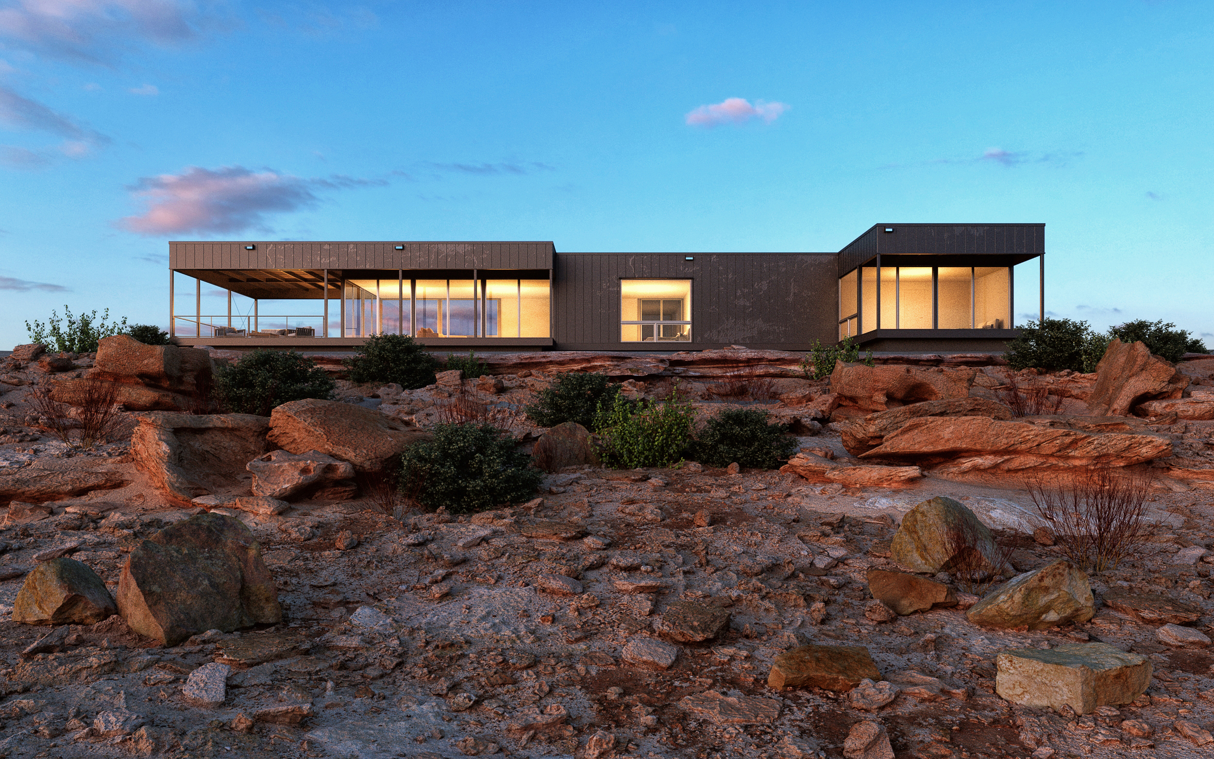 Desert house in 3d max vray 3.0 image