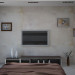Camera da letto + sala in 3d max vray immagine