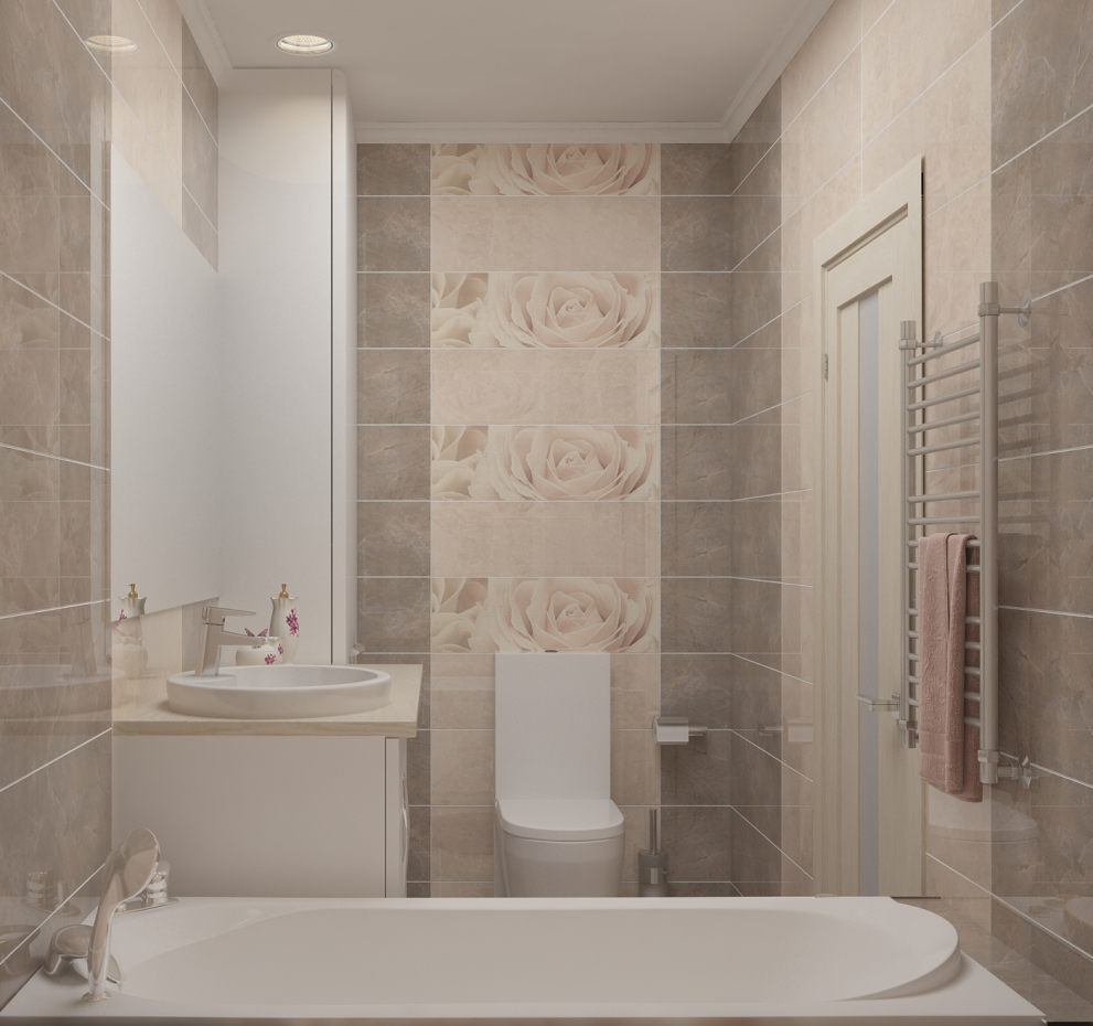 imagen de Visualización del baño en estilo moderno. en 3d max vray 1.5