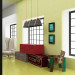 imagen de showroom de muebles en 3d max vray