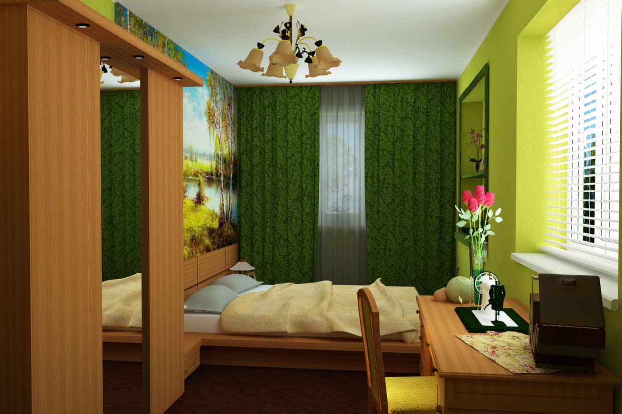 Bedroom reservation in 3d max vray image