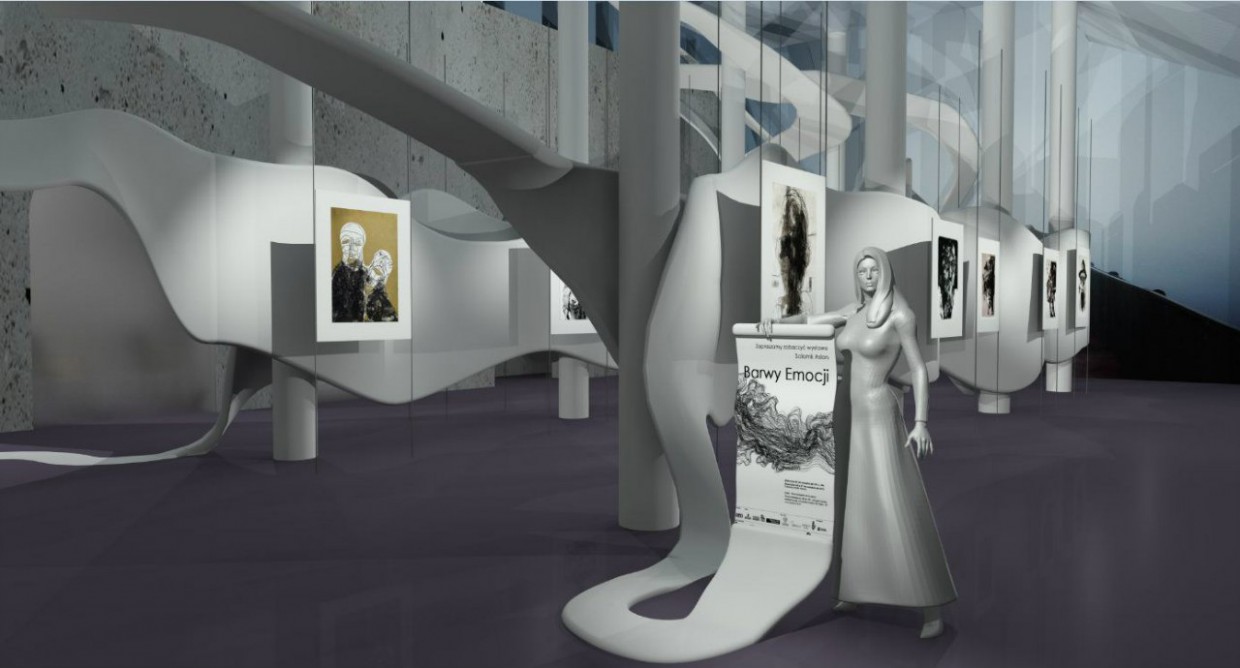 Музей-галерея в 3d max mental ray изображение