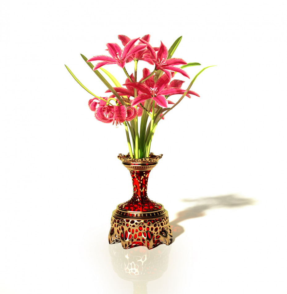 Vase in 3d max vray 3.0 image