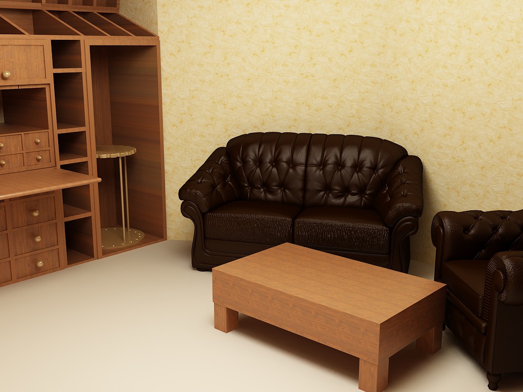 Office in 3d max vray image
