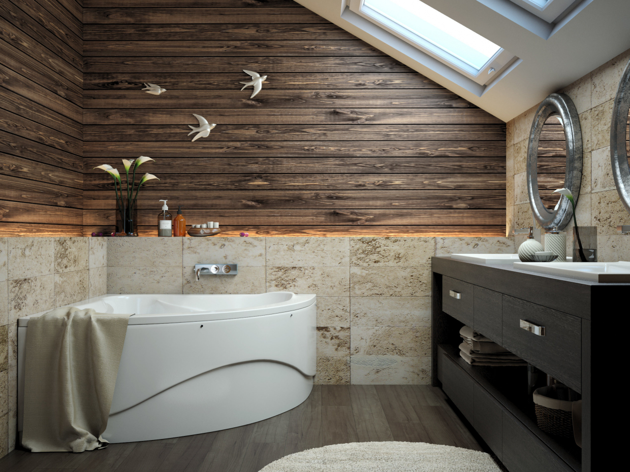 Visualization of the bathroom in 3d max vray 3.0 image
