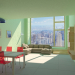 Innenraum einer Wohnung in New York in 3d max corona render Bild