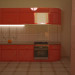 спальня, кухня в 3d max vray изображение