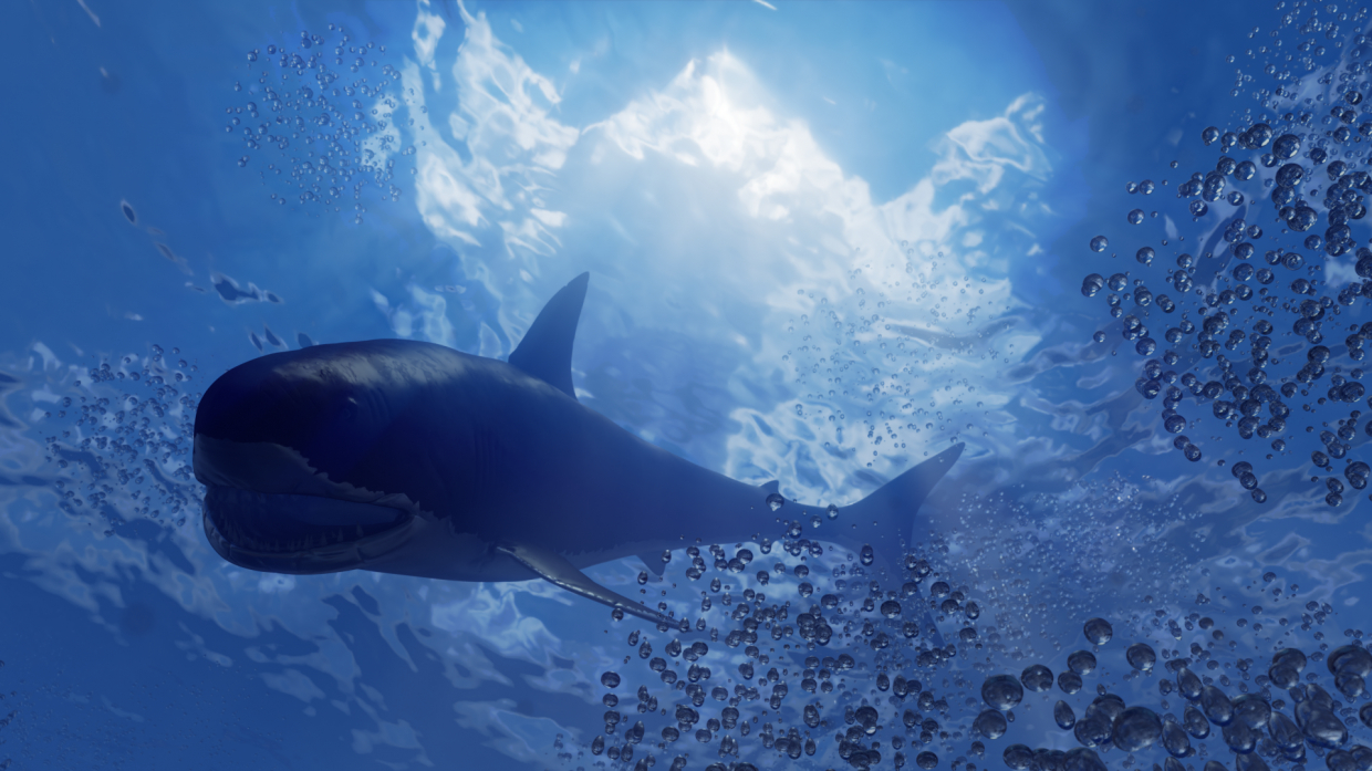 акула в Blender cycles render изображение