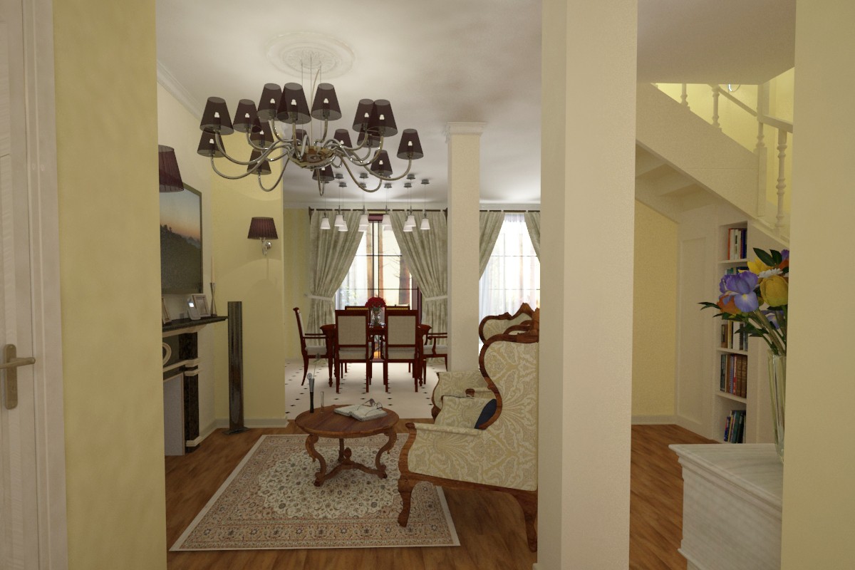 In house in 3d max vray image
