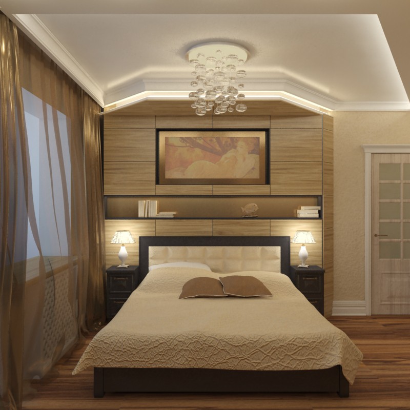 camera da letto in 3d max vray immagine
