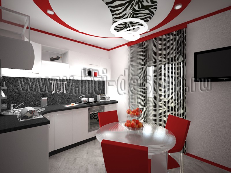 Interior de cozinha em 3d max vray imagem