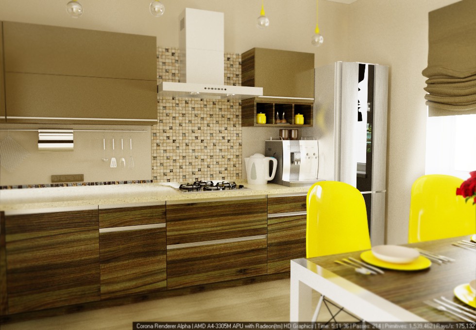 Кухня в Боровлянах в 3d max corona render изображение