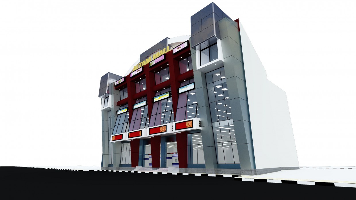 centro commerciale 3D 2 in 3d max vray immagine