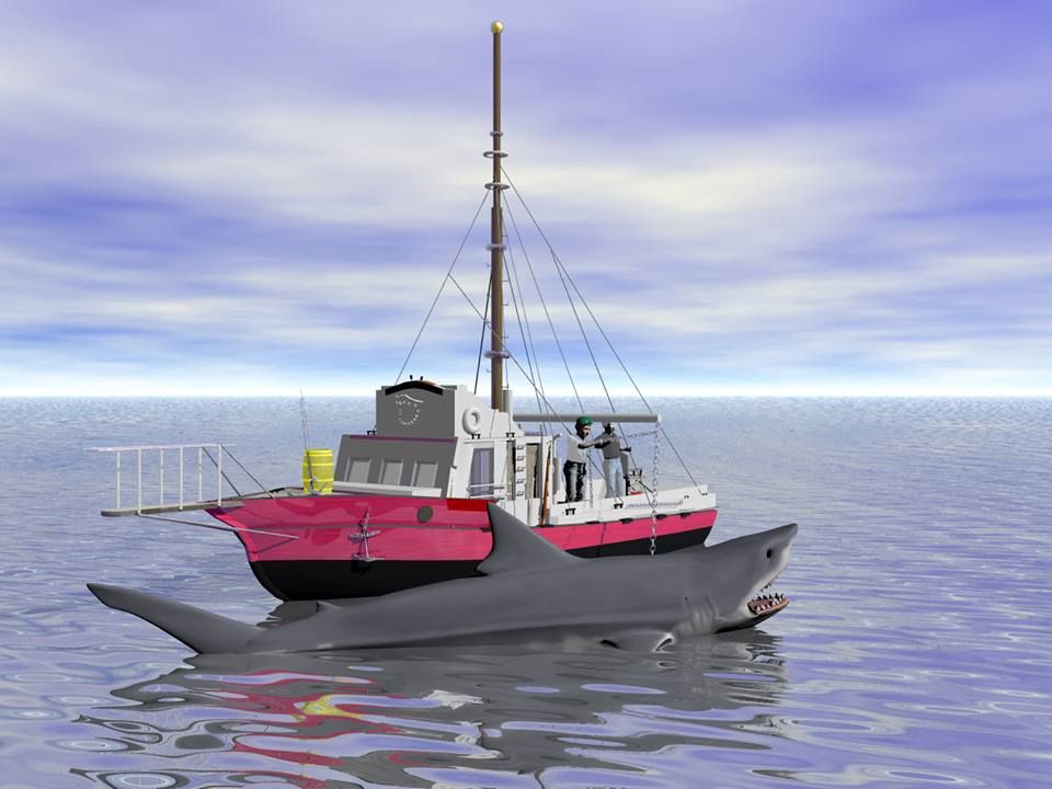 Scene from JAWS-My Orca boat in Daz3d Other image