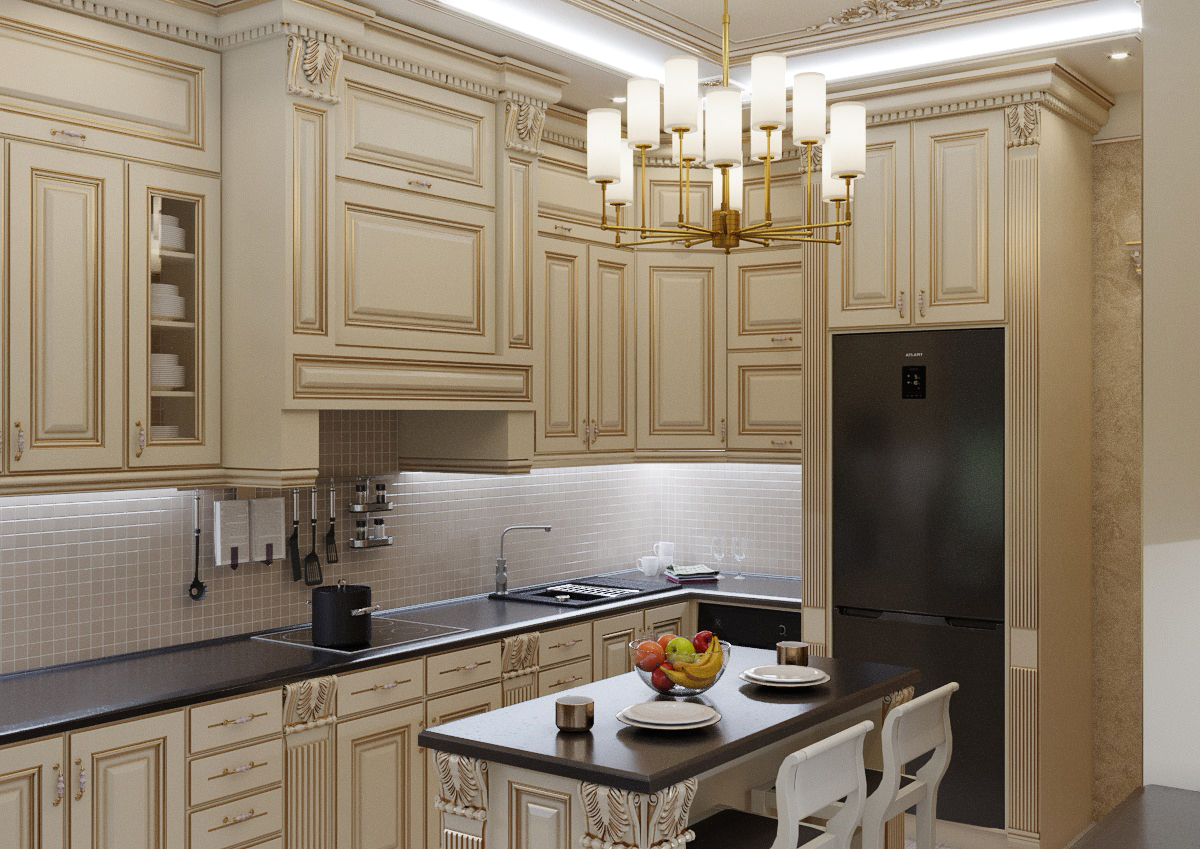 Küche in 3d max corona render Bild