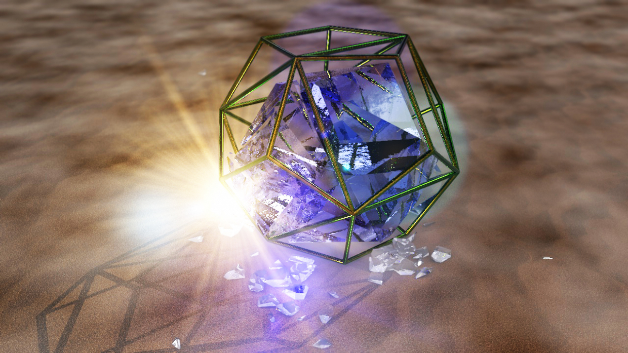 battle of glass in Cinema 4d vray 1.5 image